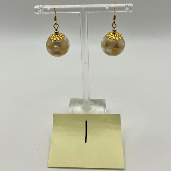 Gorgeous 16mm Mother of Pearl Earrings made with 316 Stainless Steel Hypo Hooks - Picture 3 of 15